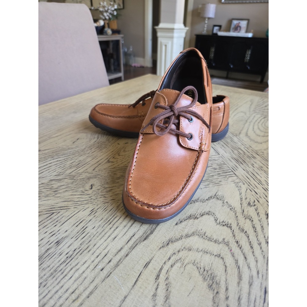 Cole Haan New Harbor Boat Shoes Mend Size 8.5  Leather Tan C25775 Driving Shoes